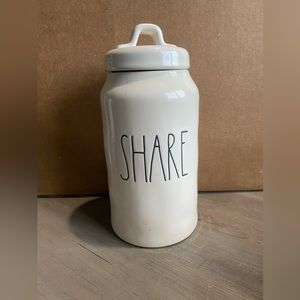 Like New- Rae Dunn “SHARE” canister